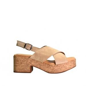 NEW CORDANI women's malin suede sling-back sandal in camel